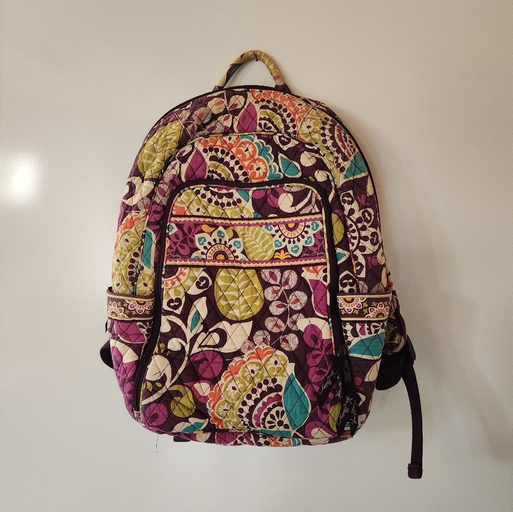 Vera Bradley Quilted Plum Crazy Backpack